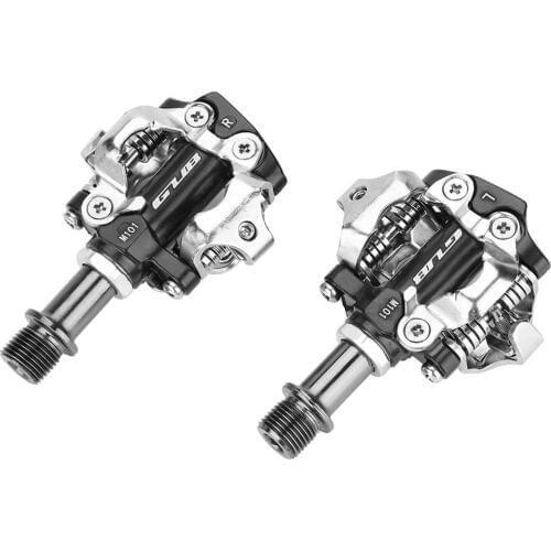 1 Pair Mountain Bike Self Locking Aluminum Alloy Pedal MTB Bicycle Steel Bearing Foot Pedal Locking Plate Kit