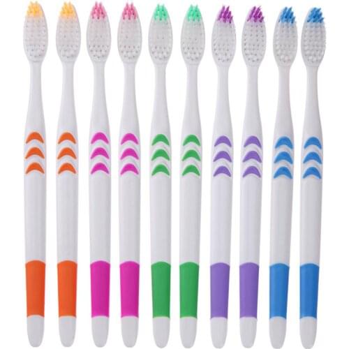 10pcs/pack Ultra Soft Toothbrush Bamboo Charcoal Nano Tooth Brushes Dental Personal Oral Care Teeth Brush Support Wholesale