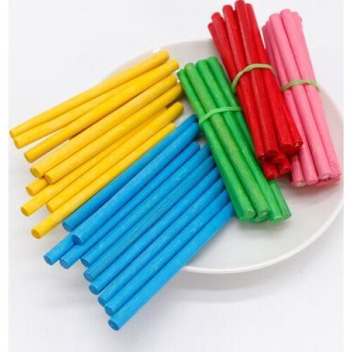 100pcs/lot Colorful Bamboo Counting Sticks Mathematics Teaching Aids Counting Rod Kids Preschool Math Learning Montessori Toys