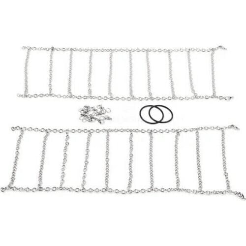 2Pcs Metal 120mm 1.9Inch Tires Snow Chain for 1/10 RC Rock Crawler Traxxas TRX-4 TRX4 Axial SCX10 90046