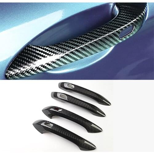 3K For Porsche Panamera 971 4 4S GTS Turbo 2016-2020 Real Carbon Fiber Car Exterior Door Handle Grab Cover Trim Sticker Styling