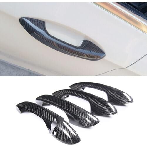 4Dr LHD/RHD Real Carbon Fiber Door Handle Cover For Mercedes Benz C E S GLC GLE Class W205 W213 W222 X253 C292 W167