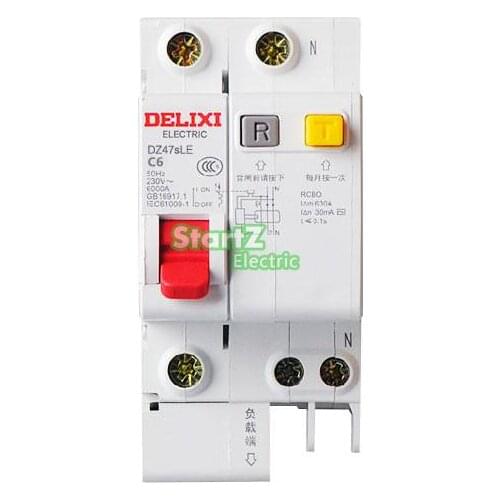 63A 1P+N RCBO RCD Circuit Breaker DE47LE DELIXI