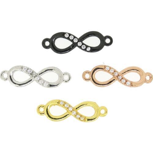 Dankaishi Jewelry Accessories Figure Eight Shape Charm Connector Pendant Fingdings for Jewelry Making DIY Gift Bracelet Necklace