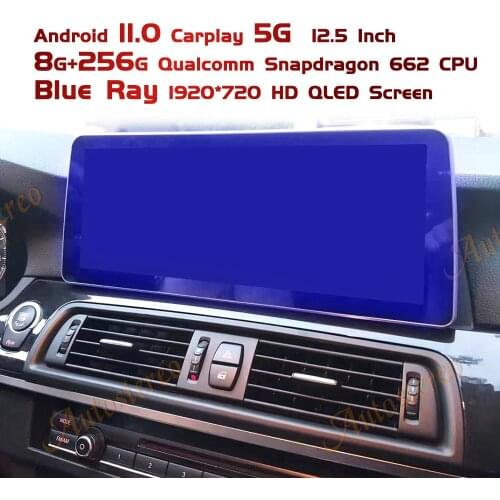 Android 11 256G+8G 12.3" Car Multimedia Player For BMW 5 Series F10 F11 2009-2016 Car Stereo GPS Navigation Auto Radio Head Unit