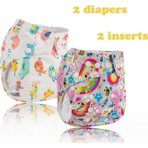 Babyfriend Baby Kids Newborn Reusable Diapers Washable Diaper Covers Nappies Waterproof Baby Nappies Pocket Underwears 2pcs/lot