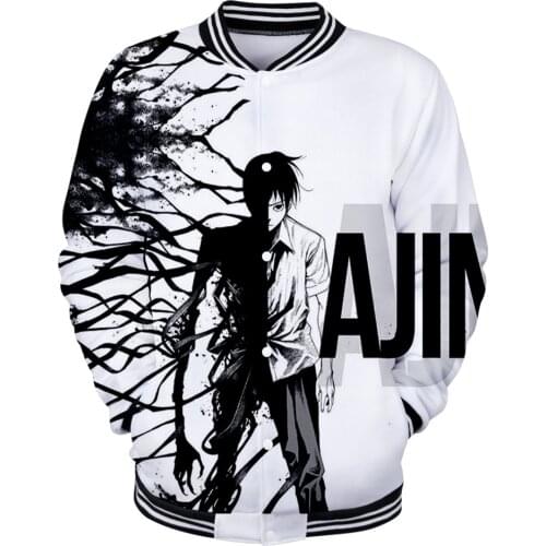 Ajin Demi Human Anime 3D Prints Baseball Jackets Women/Men Fashion Long Sleeve Jacket Hot Sale Casual Streetwear Clothes