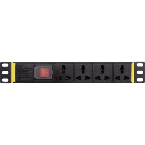 PDU Universal Outlets Network Cabinet Rack AU/US/EU/UK/Large South African plug 1.5/3M Power Strip Extension Cord Aluminum alloy