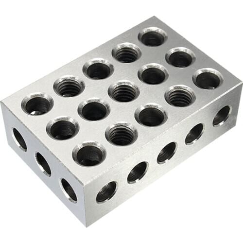 2pcs 25x50x75mm Blocks 23 Holes Parallel Clamping Block Lathe Tools Precision 0.005mm