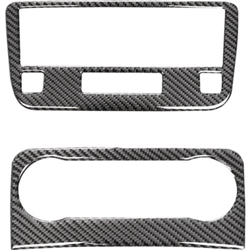 Carbon Fiber Center Console Air Conditioner CD Frame Cover Trim for Mercedes Benz GLK 300 350 250 2008-2015