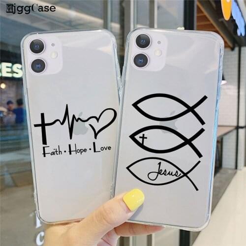 Faith Christian Religious Jesus back Soft Matte Phone Cases For iPhone 6s 8 7 Plus 11 12 Pro X XR XS MAX SE2020 Back Cover Coque