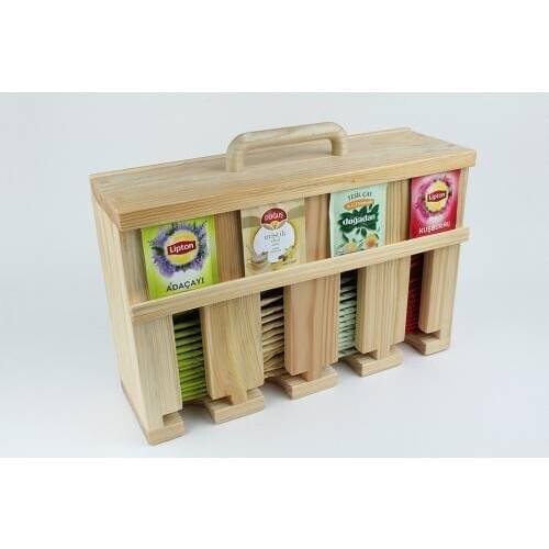 Solid Wooden Tea Box Made Of Pine wood Decorative wooden tea box Bag Shaped tea bags saklma box handmade