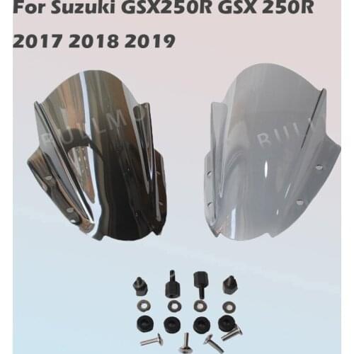 For Suzuki GSX250R GSX 250R 2017 2018 2019 Motorcycle Sport Windshield Windscreen Shield Screen with Mounting Bracket