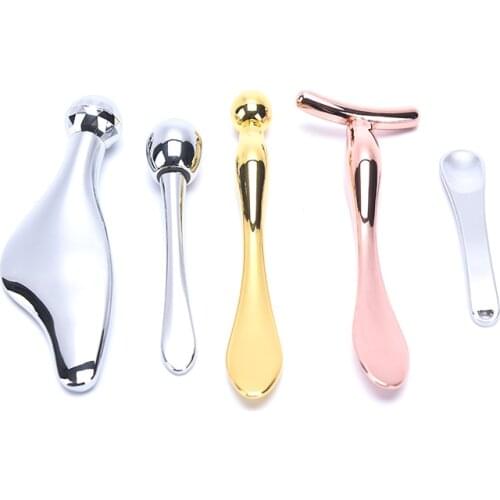 Eye Cream Mixing Spatula Scoop Alloy Stainless Steel Cosmetic Spatulas Facial Mask Spoon Anti Wrinkle Massage Sticks Makeup Tool