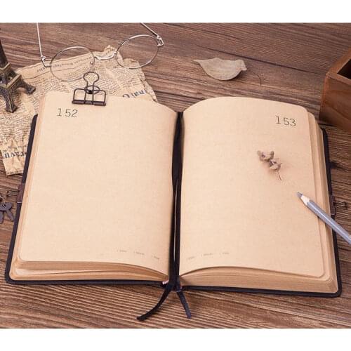One Year 365 Diary Book Retro Creative Kraft Paper with Lock One Page One Day Plan This Student Schedule Book