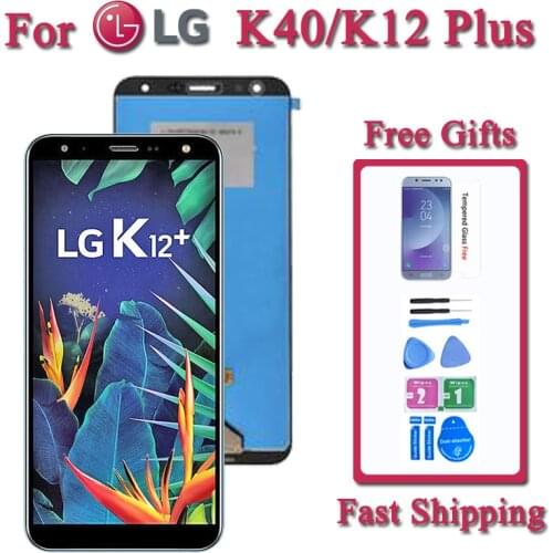 5.7" Screen For Touch Screen Digitizer Assembly For LG K40 K12 Plus LCD LG K40 Display with Frame Replacement X4 2019 LM-X420