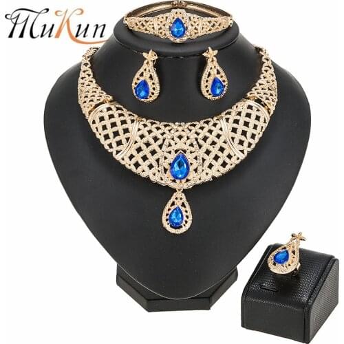 Wholesale nigerian wedding woman accessories jewelry set Wholesale Fashion italian Bridal jewelry set dubai gold jewelry set