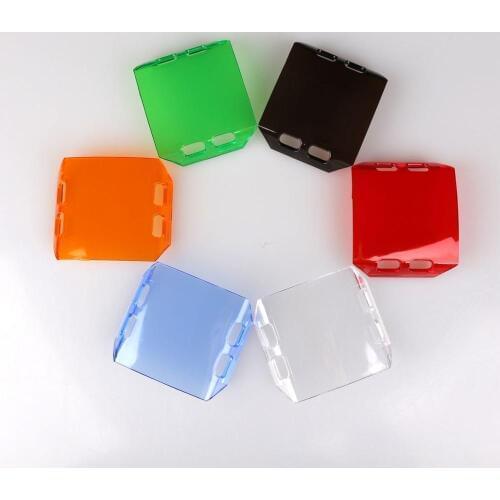 2pcs Protective Lens Covers Spot Flood Work Light Bar Fog Lens Cover For 4 Inch 18W LED Off-road SUV ATV Boat Pickup UTE 4WD