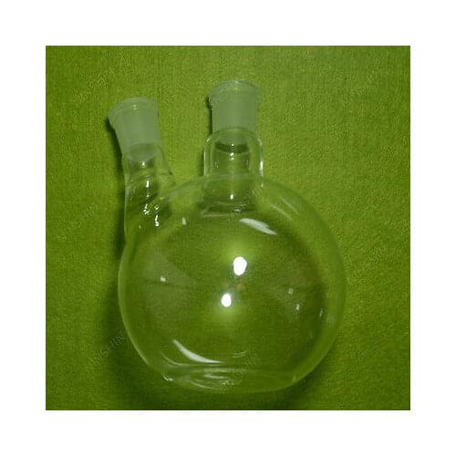 1000ml 2 Neck Flat Bottom Boiling Flask,24/29 Joint,Glass Flask,lab Glassware