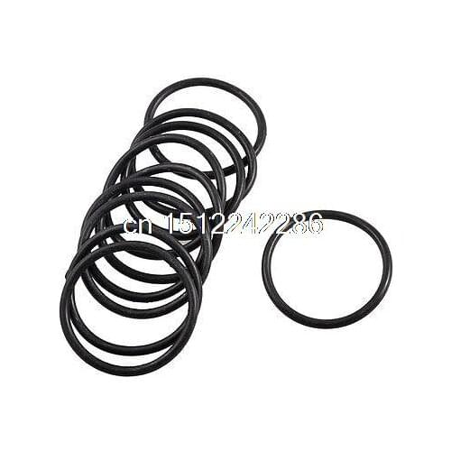 10 Pcs 48mm x 41mm x 3.5mm Mechanical Black Rubber O Ring Oil Seal Gaskets