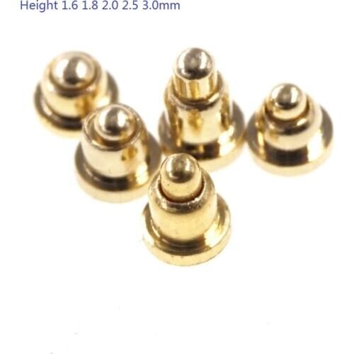 10 Pcs Miniature Pogo Pin 2.0 MM Diameter Height 1.6 1.8 2.0 2.5 3.0 High Spring-Loaded PogoPin Connector Probe SMD Low Profile