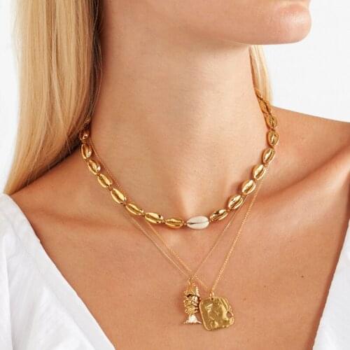 Aliexpress bohemian boho smal puka shell choker necklace women vsco girl adjustable necklace