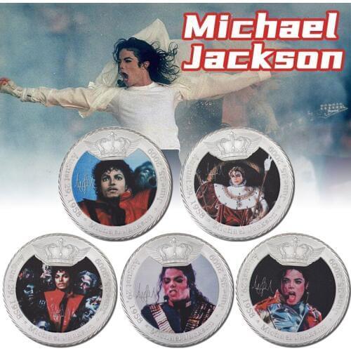 Famous Rock Singer Michael Jackson Silver Coins Copy Commemorative Coin Collection Home Decoration Gifts