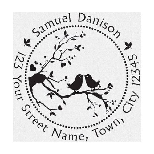 Custom Embosser Address Stamp with gift box,Personalized love birds Embosser,Wedding steel embosser,wedding logo seal