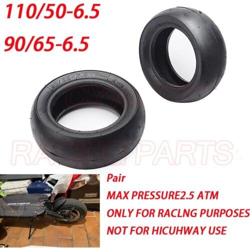 Slick Tyre 90/65-6.5 Front 110/50-6.5 Rear Tubeless Vacuum Tire for 47cc 49cc Mini Pocket Bike Motorcycle Accessories