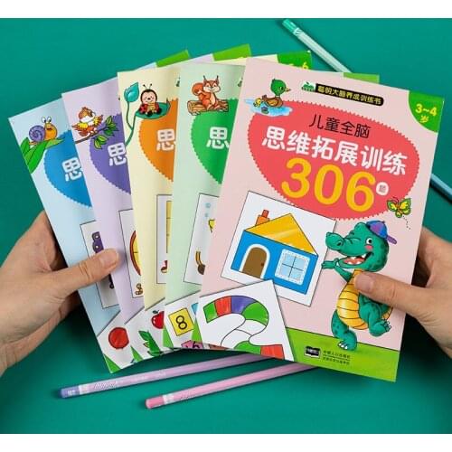 5 Volumes/sets of Childrens Mathematics Copybook Intellectual Training Exercises Enlightenment Education Puzzle Book Writing