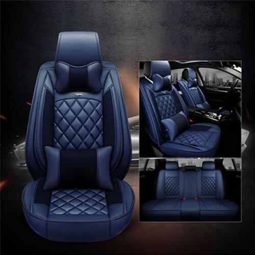 Universal Leather Car Seat Cover for Jeep Patriot Wrangler Compass Renegade Grand Cherokee WK Seat Cushion Cover Car Accessories