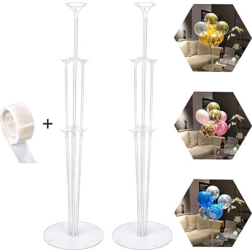 Balloon Stand Kit 2 Sets of Clear Table Desktop Balloon Holder for Birthdays Wedding Parties Holidays Anniversary Decoration