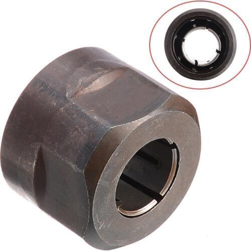 High Quality 1/2" Collet Nut Plunge Router Parts Black Metal 22.5x27mm For Milling Engraving Tools