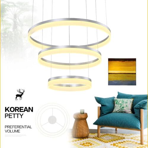 High Quality LED Ring White Acrylic Circle Pendant Light