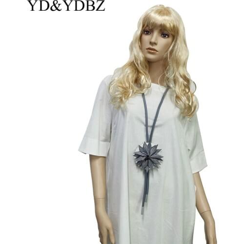 Handcrafted Flower Accessory Necklace Women Vintage Trinket boho Sweater Chain Choker Street Punk Goth Style collares Art Sequin