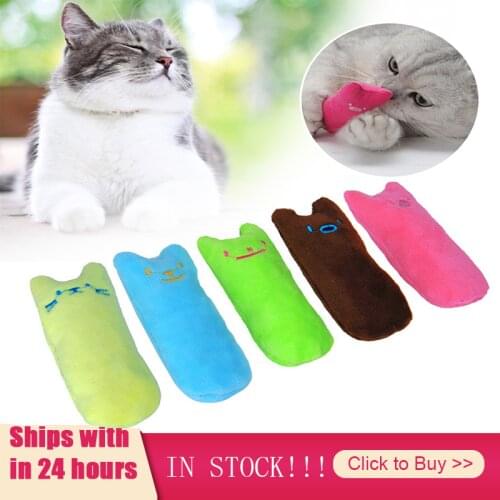 1Pc Teeth Grinding Catnip Toys Funny Interactive Plush Cat Toy Pet Kitten Chewing Vocal Toy Claws Thumb Bite Cat Mint For Cats