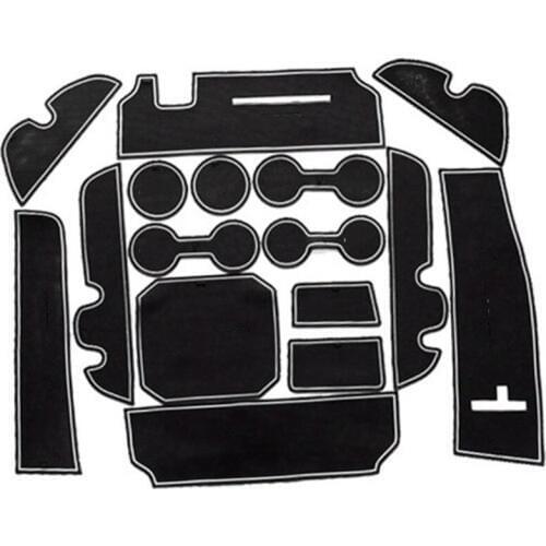 16pcs for Toyota Highlander XU50 2014 2015 2016 2017 2018 Anti-Slip Rubber Cup Cushion Door Groove Mat Accessories Car Styling