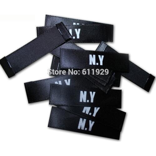 2000 pcs a lot customized top grade screen print main labels/no fading tags/custom clothing garment labels/printed tags cut