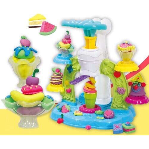 3D Colored dough modeling colorful plasticine clay with doughs icecream ice lolly perfect cookies maker educational children toy