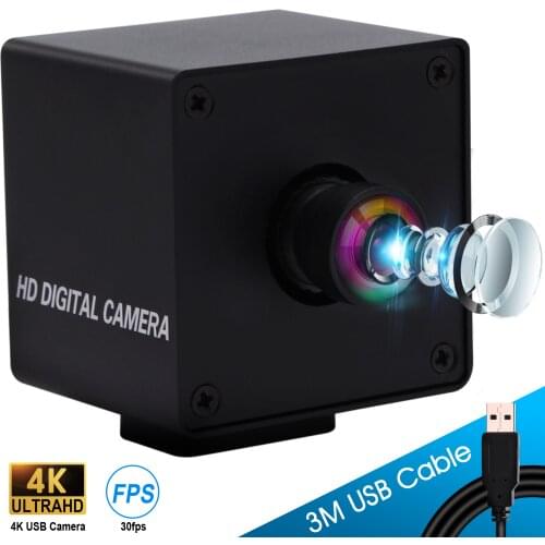 4K USB Webcam MJPEG 30fps 3840x2160 No distortion Lens CMOS Sony IMX317 Video Surveillance USB Cameras