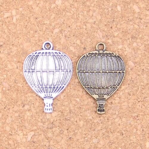 76pcs Charms hot air balloon 24x16mm Antique Pendants,Vintage Tibetan Silver Jewelry,DIY for bracelet necklace