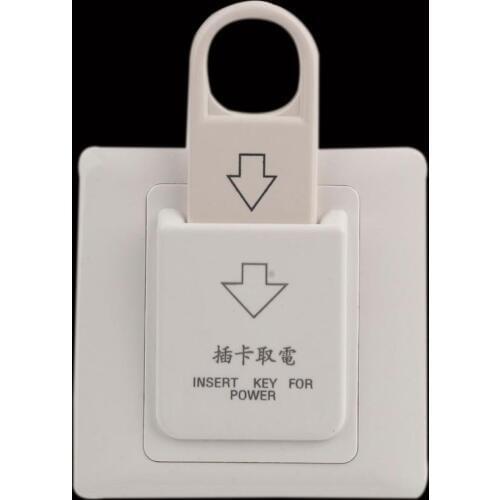8.6cm x 8.6cm Hotel Magnetic Card electric Switch 220V/25A push button Insert Key electrical power control socket