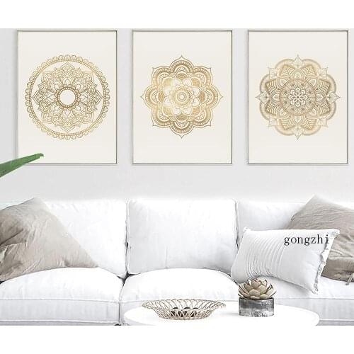Zen Yoga Mandala Abstract Poster Boho Geometric Symmetrical Pattern Canvas Painting Prints Wall Art Pictures Living Room Decor