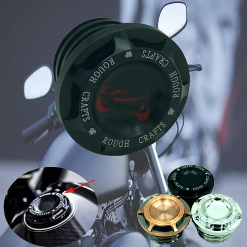 Motorcycle CNC Aluminum Hard Craft Gas Tank Cap Fuel Tank Cap for Harley Sportster Dyna Tour Softail XL 883 1200