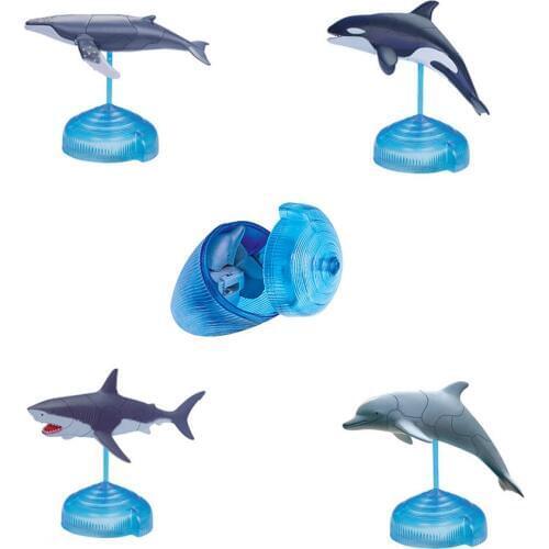 Assorted 4pcs/set of ukenn first generation 3D sea animal puzzles DIY models kids educational toy 5266