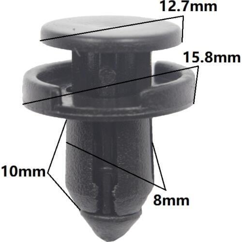 Car Cover Bumper Fascia Retainer Fastener Clip Rivet 8mm Hole For Honda Push Type