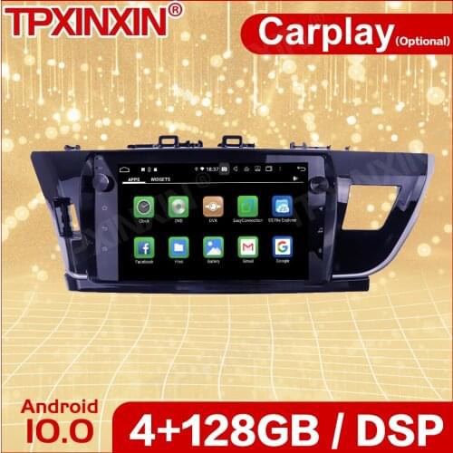 Wireless Carplay Car Android Stereo Receiver For Toyota Corolla 2013 2014 2015 2016 Radio Audio Recorder Head Unit Player Screen