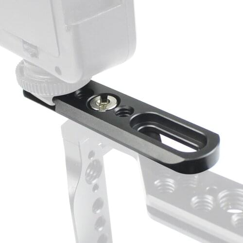 BGNing Camera Quick Release Slide Rail Railway Cold Shoe Mount with 1/4'' Mounting Screws for DSLR Cage LED Light Microphone