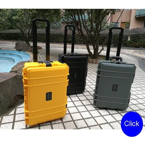 Large protective case With wheels Photographic equipment box Safety box Instrument box Suitcase Protective box Equipment toolbox