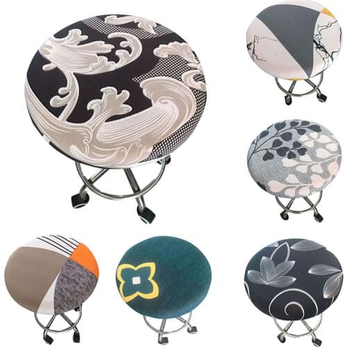 1PC Round Chair Cover Bar Stool Cover Durable Elastic Seat Cover Home Chair Slipcover Round Chair Four Seasons Supplies
